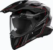 Airoh Commander 2 Carbon Stylish, adventure helmet , color: Black/Red , size: M