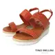 TINO BELLINI 西班牙進口羊皮編織楔形涼鞋FSOT017(橘色)