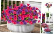 10 Bundles Morning Glory Artificial Flowers for Outdoor Decoration UV