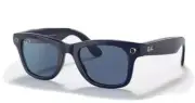 Ray-Ban Stories Meteor Smart Glasses Blue Frames Polarized Dark Blue Lens RW4005