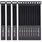 12 Pack 24 Inch Reusable Fastening Cable Straps Hook and Loop Cinch Cable Ties