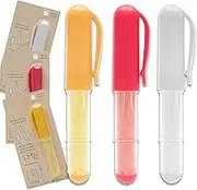 Calvana (3-pack) Fabric Chalk Markers -Erase Tailor’s Chalk for Quilting and Sewing - Compatible with Most Fabrics - With Dosing Wheel Technology, Red, Yellow, White