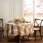 Elrene Home Fashions Russet Harvest Woven Plaid Tablecloth, 60 x 84 Oval