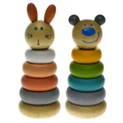 Kaper Kidz Animal Stacking Blocks Toys Bear & Rabbit Children's/Kids Toy 12m+