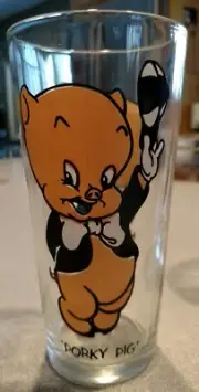 1973 Collectible Promo Pepsi Glass, Porky Pig.