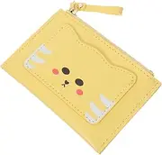 [BESTYASH] Coin Bag Multipurpose Zipper Wallet Keychain Pouch Sturdy Leather Change Purse Easy Organization