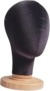 koolsoo Mannequin Head, Multipurpose Manikin Head, Sturdy Tabletop Hat Wig Display Stand for Beauty Salon Shopping Mall, Black