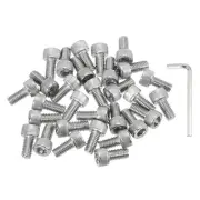 30 Pcs M6 x 12mm Hex Socket Head Cap Screws Bolts with Hex Wrench