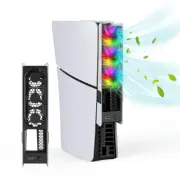 JYS JYS-P5228 for PS5 Pro/PS5 Slim Console Rear Cooling Fan with RGB Light Intelligent Temperature Control Dissipation F