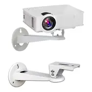 Mini Projector Wall Mount, Projector Hanger, CCTV Security Camera Housing Mounting Bracket for CCTV, Camera, Projector, Webcam, with Load 11 lbs Length 7.8 inch, Rotation 360 Degree (White)