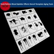 1/35 Tank/Vehicle Blood Splatter Effects Stencil Template Aging Model Hobby Tool