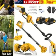 2-in-1 Cordless Electric Pole Saw for Tree Trimming, 6-Inch Mini Chainsaw