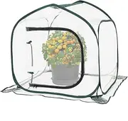 Toboom Mini Transparent Pop Up Greenhouse for Indoor and Outdoor Backyard Gardens - Portable Large Space and Durable