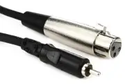 Hosa XRF-115 RCA to XLR Female Unbalanced Interconnect Cable - 15'