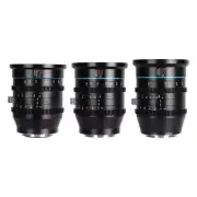 Sirui Jupiter 24mm, 35mm and 50mm T2 Macro Cine Lens 3-Lens Set for Canon EF