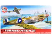 LEVEL 4 MODEL KIT SUPERMARINE SPITFIRE MK.VIII AIRCRAFT 1/24 BY AIRFIX A17002
