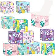 Easter Egg Boxes - Cute Bakery Cookie Boxes Set of 12 - Festive Treat Boxes Easter Snack Box for Kids, Easter Supplies for Classrooms, Home Gatherings, Holiday Goody