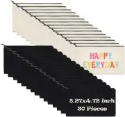 30Pcs Blank DIY Craft Bag, Canvas Zipper Pouch Canvas Pencil Case, Blank Makeup