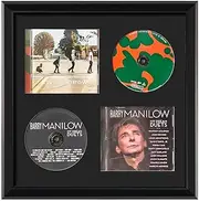CD Display,CD Frame,CD Frame Display Case,CD/DVD Case Organizer, Wooden CD/DVD Display Stand,CD/DVD Wall Display Shelf ,15''X15''Black Wooden Music Disc CD/DVD Case Display