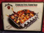 Jim Beam Stainless Steel Kabob Rack W/Six 180 Degree Kabob Skewers