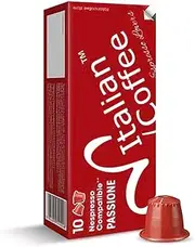[Delicitaly] Pure Italian Food Italian Coffee pods compatible with Nespresso original machines, Espresso capsules (200 Passione Regular Pods, 200 Count (Pack of 1))