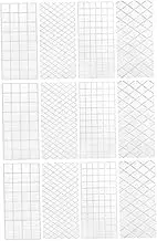 ABOOFAN 12pcs Embossing Fondant Molds Grid Texture Cake Decorating Tools for Birthday Parties DIY Desserts Chocolates and Pastry Creations