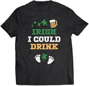 [VidiAmazing] Irish Pregnancy Long-Sleeve Shirt St Patrick?s Day Drink Mom ds2222 T-Shirt