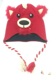 Aquarius Boys Red Fox Critter Style Peruvian Hat