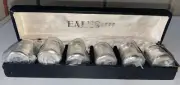 Vintage EALES 1779 Set Of 6 Mini Salt Pepper Shakers Original Box & Wrap Japan