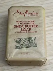 3)SHEA MOISTURE MANUKA HONEY & MAFURA OIL SHEA BUTTER BAR SOAP W FIG EXTRACT 8OZ
