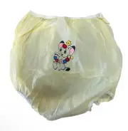 Nikky Vintage Baby Pilchers Plastic Pants Sz 28-34lb Yellow One Pair New Unused