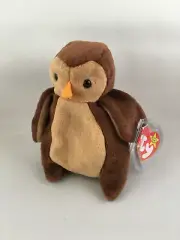 HOOT style 4073 - Owl Ty Beanie Baby with Tag Error / Oddity