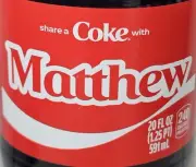 Share A Coke with Matthew 2025 Personalized Gift Coca Cola Bottle 20oz
