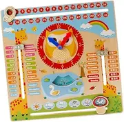 JOINPAYA 1pc Wooden Clock Smart Watch for Counting Clock Advent Calendar for Meaningful Present Colors Cognitive Plaything Wooden