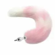 Pretty Pink Kitten Anal Butt Plug With Soft Tail Bdsm Pet Play fur,silicone,stai