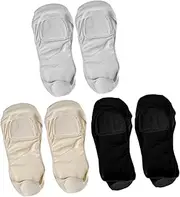 [Healeved] Invisible Boat Socks for Women 3 Pack Ultra Low Cut Reinforced Toe Heel Non-slip Breathable