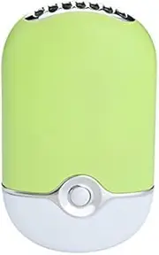 ThreeH Portable Mini Fan Handheld USB Rechargeable Air Conditioner Built-in Li-ion Battery Desk Cooling Fan F015,Green