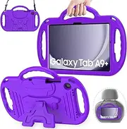 [AVAWO] Kids Case for Samsung Galaxy Tab A9+/A9 Plus 11 Inch 2023 Case, with Strap, Shockproof Lightweight Handle Stand 2023 Model (SM-X210/X216/X218), Purple
