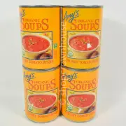 4 Amy's USDA Organic Soup CHUNKY TOMATO BISQUE Kosher Gluten Free 01/2026+