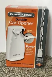 Proctor Silex Durable Can Opener with Twist off Cutting Lever/Knife Sharpener