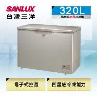 在飛比找Yahoo奇摩購物中心優惠-SANLUX台灣三洋 320L 上掀式冷凍櫃 風扇式無霜 S