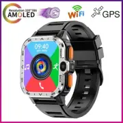 Larger Screen 4G Smart Watch PGD 2GB+16GB Heart Rate Monitor Dual Camera Silver