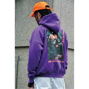 [ RENEXO ] HWPD Top Gun Hoodie 捍衛戰士圖像 連帽長TEE 紫