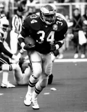 Herschel Walker Philadelphia Eagles runs with the ball 1990s Old Photo 1