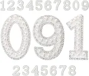 Gadpiparty 20pcs Rhinestone Pearl Iron Number Patches for DIY Fashion Accessories Decorative Sewing Patches for Clothes Shoes Bags Hats Jeans and Coats Unique Personal Touch