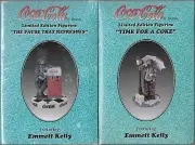 Limited Edition Emmett Kelly Coca-Cola Figurine (lot of 2, Brand New Sealed!)
