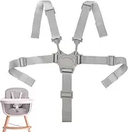 5-Point Safety Belt, high Chair seat Belt, Safety Belt for Baby pram, Adjustable high Chair Safety Belts with 2 Shoulder Padding, Strap for high Chair