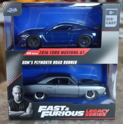 Jada Fast and Furious Legacy Series 2016 Ford Mustang GT Dom's Plymouth 1:32