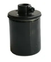 Porcelain Black Medium Base Socket w/Screw Terminals & Metal Cap 1/8 ISP