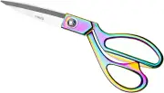 Rainbow Sewing Scissors Holographic Metallic Craft Tailor Scissors 9 Inch Heavy